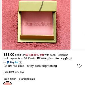 Benefit Dandelion Blush - Baby Pink